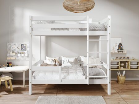 Łóżko piętrowe Eddie białe wysokie 2