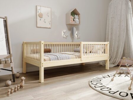 łóżko dziecięce parterowe alfi wysokie sosnowe 2