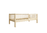 ALFIE drewniane łóżko dziecięce klasyczne z okrągłymi szczebelkami wysokie