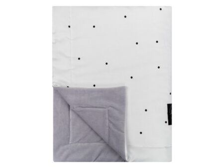 Kocyk 100x75 Dots jasnoszary