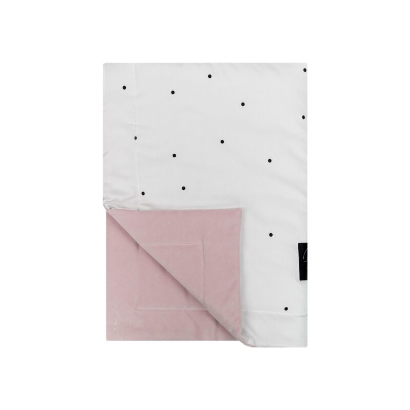 Kocyk 150x100 Dots pudrowy róż