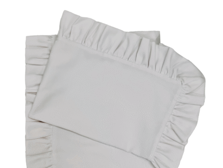 Komplet pościeli 75x65 z falbanką jasnoszary