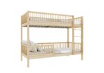 Molly drewniane łóżko piętrowe z okrągłymi szczebelkami na wysokich nogach